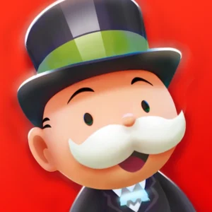 Monopoly GO Mod APK gameplay with unlimited dice rolls and money.